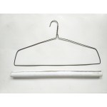 Metal wire White Drapery hanger 18" curtain clothes bar,extra stronger(250pcs hangers&250pcs tubers)